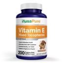 NusaPure Vitamina E 1000 UI 200 comprimate (non-GMO, gluten-free) - tocoferoluri mixte