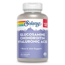 SOLARAY Glucosamine Chondroitin Acid hialuronic, Bone sănătoase și supliment de sprijin comun Plus vitamina C pentru absorbție îmbunătățită, Lab verificat, 60 zile de garanție, 60 serviri, 180 VegCaps