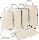 Gonex Cuburi de ambalare de compresie, 3pcs/4pcs Expansionable de stocare Bagaje de călătorie Organizatori