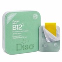 DISO - Vitamina B12 - Fâșii orale de eliminare rapidă, pentru oboseală și oboseală, aroma de mentă portocalie, Vegan, Sugar Free, Absorbție maximă, gluten gratuit, individuale înfășurate, 30 benzi dissolvabile