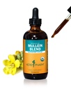 Herb Pharm Certified Organic Mullein Blend Extract lichid pentru suport de sistem respirator - 4 Ounce
