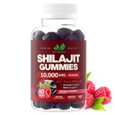 Silajit Gummies 10.000 mg pentru bărbați și femei - Putere maximă pură Himalayan Shilajit, Gluten-Free, non-GMO, 100% Vegetarian - Aroma naturală de zmeură - 60 Conte