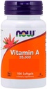 Vitamina A din ulei de ficat de pește, 25000 UI, 250 Sgels de Now Foods (Pachet de 4)