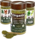 Organic Non-GMO Moringa, Shilaj, Turmeric, Soursop, Gotukola, și Amla Green Juice Blend Pulbere, 3-Month Supply