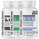 Tineret & Tonic 3X Belly Blooting pastile pentru Puffiness, Debloat apă, Stomac, Gut & Colon Cleanse Detox 