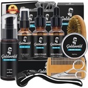 Beard Kit,Beard Grooming Kit w/Beard Wash/Shampoo,2 Packs Beard Oil,Bard Balm,Beard Wash,Brush,Comb,Scissor,Storage Bag,E-Book,Bard Care&Trimming Kit