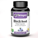 HERBOGANIC la rece presat Black / Seed Oil Softgels Capsule - 90 Conte - Amestecat cu alte produse din plante-Suporturi de sănătate generală Welness and Imunity (Black-Seed)