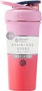 BlenderBottle Sport Sleek Izolat din oțel inoxidabil Shaker Sticla cu whisk sârmă, 25-Ounce, Flamingo Omre 