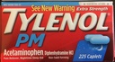 Tylenol PM Caplete cu putere suplimentară (225 ct) (2 ambalaj)