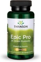 Swanson Epic-Pro 25-Strain Probiotic 30 Billion CFU Digestive Health Immune System Support Prebiotic Nutraflora FOS 30 DRcaps Veggie Capsules (Caps)