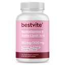 Benfotiamină 150mg / Acid lipoic alfa 300mg (120 capsule vegetariene) - Fără Stearet - Vegan - Gluten liber - neMG
