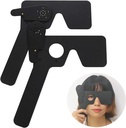 2 Pachet Ochi Ocluzer oftalmic pentru oftalmologi, Optometriști și ortoptiști Eye Exam Tool (Negru)