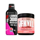 PROSUPPS L-Carnitina 3000 Stimulante Focuri gratuite de lichid (Berry) Dr. Jekyll Signature Intense Focus, Energy & Pumps Pre-Workout Pulbere (Strawberry) Bundle