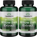 Swanson alb scoarță de scoarță - Promovează sprijin comun și ajutor muscular - Standardizat la 15% Salicin - Supliment natural fără iritație stomacală - (120 capsule, 500 mg fiecare) (2 ambalaj)
