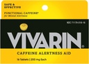 Vivarin, pastile de cofeină, 200 mg Cafeina în fiecare comprimat, în condiții de siguranță și eficient vă ajută să rămâneți treziți, ajutor de alertă, supliment de energie, 16 comprimate - 5 ambalaj