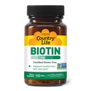 Viata de tara Biotin 1mg sustine parul sanatos, piele &amp; unghii, 100 comprimate, certificate Gluten gratuit, certificat Vegan, certificate Halal, non-GMO verificate