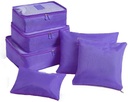 6 Set de ambalare sub Cuburi de depozitare Bed Containere Profil scăzut pe Bagaje de călătorie de ambalare Organizatori Housekepping sac de depozitare haine (Purple)