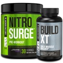 Fabrica de Jacked Nitrosurge Pre-workout în struguri și construi XT musculare Bundle pentru bărbați și femei