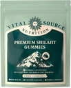 Vital Source Nutrition - Premium Shilajit Gummies - Bone, Brain, Energy & Vitality Support - Himalayan Organic Shilajit - Vegan, Gluten-Free & Halal - Summer Pepene verde - 60 Gume - 30 Servings