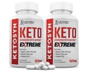 (2 ambalaj) Ketosyn Keto ACV pastile extreme 1675 MG Keto suport Blend capsule alternative la Keto ACV Formulat cu cidru de mere Oţet Extra Virgin Olive Pulbere de ulei verde Ceai frunze 120 capsule