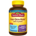 Natura Made Hair Piele şi unghii cu Biotin 2500 mcg, Supliment alimentar pentru sănătos piele şi unghii suport, 120 Softgels, 120 zile de aprovizionare