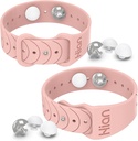 Motion Bolnavity Bands Sea Sickness Wristbands Acupression Greață Încheietură /, Ajutor natural de greață Dureri de cap, Insomnie, Anxiety,Sleep Aid, Morning Bolnavness,Motion Sickness(1Pair Pink Sand