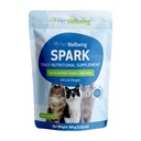 Pet Wellbeing Spark Daily Nutritional Greens Superfood pentru pisici - Probiotice, Prebiotice, Enzime digestive, Aminoacidi, Antioxidanti, Vitamina D, Spirulina - Veterinarian-Formulat 3.53 oz (100 g)