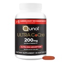 Qunol CoQ10 200mg Softgels, Ultra CoQ10 - Ultra High Absorbtion Coenzime Q10 Suplimente - Antioxidant Supliment pentru Vascular si Heart Health & Energy Production, 90 Conte