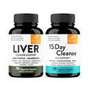 Sandhu's Liver Renew Cleanse Detox Support & 15 Day Gut Cleanse Supliment Dietary Supplement for Women & Men