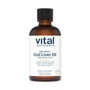 Nutrienti vitali - Ultra pure Cod Ulei de ficat 1025 (grad farmacofarmaceutic) - 100% ulei de ficat de cod norvegian pur - 200 ml pe flacon