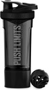 Artoid Mode Fitness Workout Sports Proteine Shaker Sticla 24-Ounce, Dual Mixing Technology cu bile Shaker și grile de amestecare incluse, Twist și blocare cutie de proteine de stocare incluse