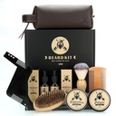 Kit de ingrijire barbă pentru bărbați, 9 PC-uri Kit de înfrumusețare barbă, Barbă Club Kit este un cadou unic pentru bărbați pentru tata Soțul iubit, Ziua de naștere a tatei Ziua de nastere nunta Cadou de Crăciun Idei pentru el Boss