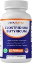 Clostridium butirum 25 Million - Gut Health - 60 capsule DR (Delayed Released) - Made with Prebiotic Inulin Fiber