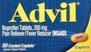 Advil Caplets, 200 mg, 50 t