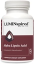 LUMINSPIRED Healthal Alpha Acid lipoic 600 mg CR cu Biotin 500mcg pentru o mai bună absorbţie, 60 comprimate Vegan, susţine funcţia antioxidant, Glucoză metabolice şi sănătoase Suplimentul nervos, Gluten gratuit