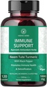 Capsulele de sprijin imun - Suplimentul de sprijin pentru imunitate 120 capsule fabricate cu Neem organic, Tulsi, Amla & Turmeric, Îmbunătățește Wellness și Funcția Imunity.