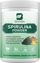 Spirulina Powder, Super Greens Powder Smoothies & Juices Mix cu Spirulina, Probiotice Enzime digestive, Chlorella, fructe vegetale, Iarba de grâu pentru imunitate, Suporturi de digestie - Vegan