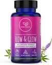 Echilibrul de hormon natural pentru femei - PMS & Menopauza Ajutor pentru crampi, Lenjerie de corp și transpirații nocturne cu Donq Quai & Black Cohosh pentru menopauza - 60 capsule Vegan (1 ambalaj)