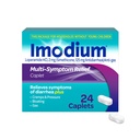 Imodium Multi-Simptom Relief Caplete cu Loperamidă clorhidrat & Simeticonă, Anti-Diareal Medicină pentru Tratamentul Diareei, Gazului, Bloating, Crampe & Presiune, Mai uşor de deschis, 24 ct