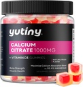 Citrat de calciu Gume umplute, Citrat de calciu extra absorbţie 1000 mg cu vitamina D3, K2 & Magneziu, Supliment masticabil pentru oase, Sănătate musculară, 60 Conte