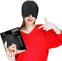 Migrenă Capac de ajutor pentru dureri de cap, 360 cap complet cald și rece Pălărie de terapie cu gel rece, cap de gheață Wrap și Mască de ambalaj rece, Cap de ochi pentru tensiune și ajutor de stres