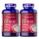 Puritan lui Coenzime Mândrie CoQ10 200mg, Supliment alimentar pentru Heart Health, Tensiunea arterială, Guma orală de sănătate, și asistență pentru îmbătrânire sănătos, 240 Softgels rapid de eliberare, 2-Pack