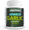 Complexul avansat de usturoi - Superalimente de calitate (100ct) Complexul maxim de rezistență conține un amestec de Usturoi Odorless (Allium sativum), pătrunjel (petroselinum crossum) și Clorofill.