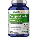 NusaPure Bacopa Leaf Monnieri Extract 20.000 mg 180 comprimate (Extract 20:1, Non-GMO, Gluten Free)