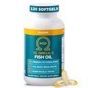 Macuhealth Omega 3 ulei de pește - 1100mg DHA, 1100mg EPA, Eye & Brain Health Supliment, Trigliceride Formula, 120 Softgels