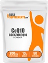 BulkSupplements.com Coenzime pulbere Q10 - Coenzima Q10 200 mg Supliment, Supliment nutriţional - Gluten gratuit, 200 mg per Serving, 10g (0,35 oz) (Pachet de 1)