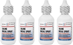 GeriCare Salină Spray nazal 1,5 FL OZ hidratare clorură de sodiu 0,65% (Pachet de 4)