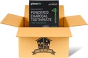 Charcoal Primal Life Actived Organics 1 oz Toothpowder: Organic Vegan Blend, Kaolin & Bentonite Clay, Essential Oils - Black Spearmint pentru 200+ Brushings. Cutia GFMH inclusă.