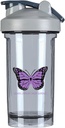 Hodgkin Limfom Cancer Conștiință 18 Ounce Shaker Sticluță Drink Mixer Leak-proof Proteine Shakes Masa de înlocuire Shakes Sticle 500ML/18 Oz Gray&-1&-1