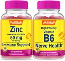 Ei bine, Zinc + vitamina de mare potenta B6, Gume Bundle - mare Tasting, Supliment de vitamine, gluten gratuit, OMG-uri gratuit, guma de mestecat